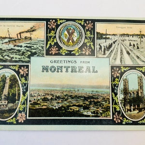 Carte postale vintage - Salutations de Montréal