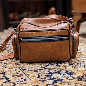 Borsa per macchina fotografica vintage per macchina fotografica da 35 mm e accessori