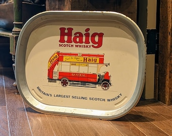 Bandeja para servir whisky escocés Haig vintage
