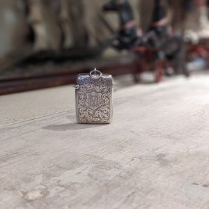 1901 Silver Match Case- Safe With CM Inscription