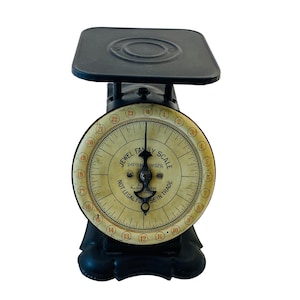 Vintage Shop Scales - Vintage Jewel Family Scale - Negro con adornos rojos