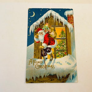 1908 "A Fond Christmas" Postkaart