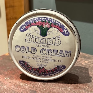 Vintage 1930s Stein’s Alpine Cold Cream Tin – New York