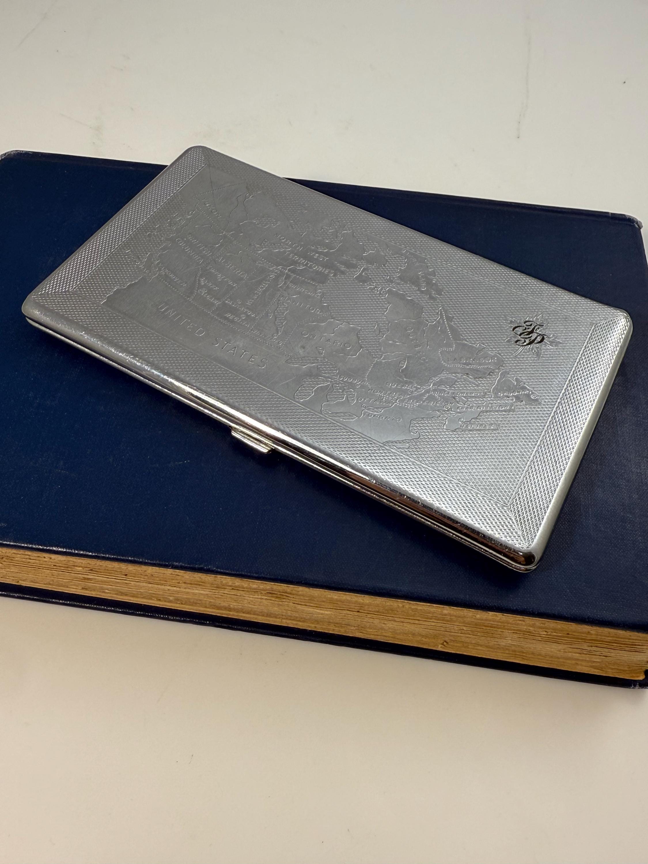 cigarette case toronto Ronson Silver Plate Canada Brass Nickel Silver Antique Antique Sterling Cigarette Case. For