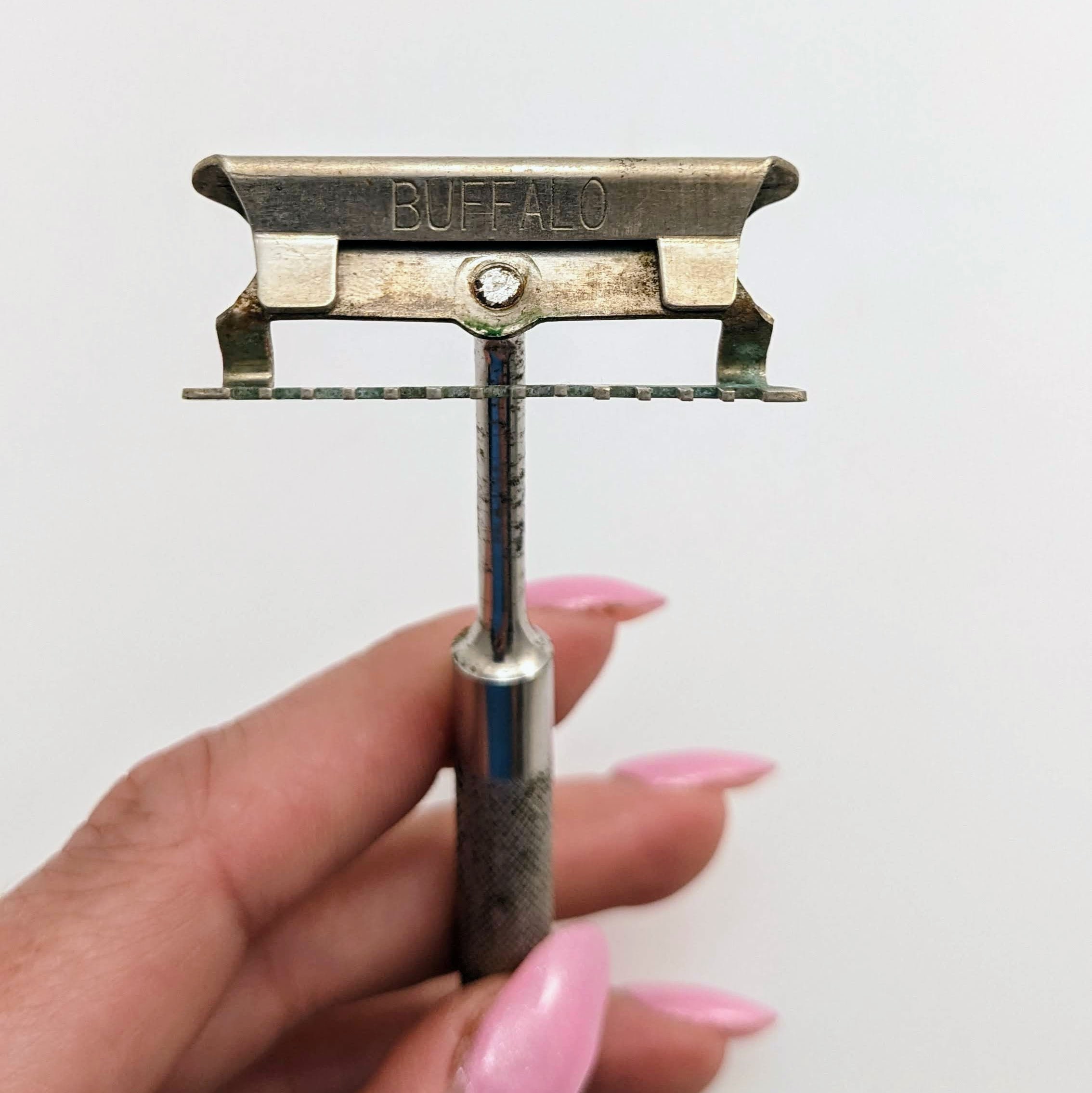 アンティークカミソリ アンティークバッファロー安全カミソリセット、オリジナルボックス入り