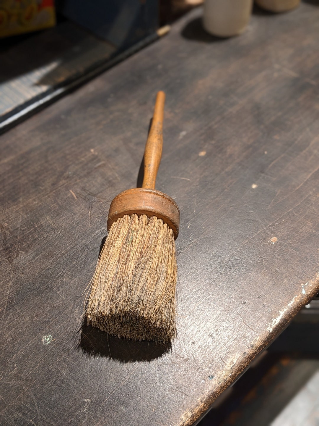 Antique Horse Hair Brush With Turned Wood Handle C. Late 1800 Etsy