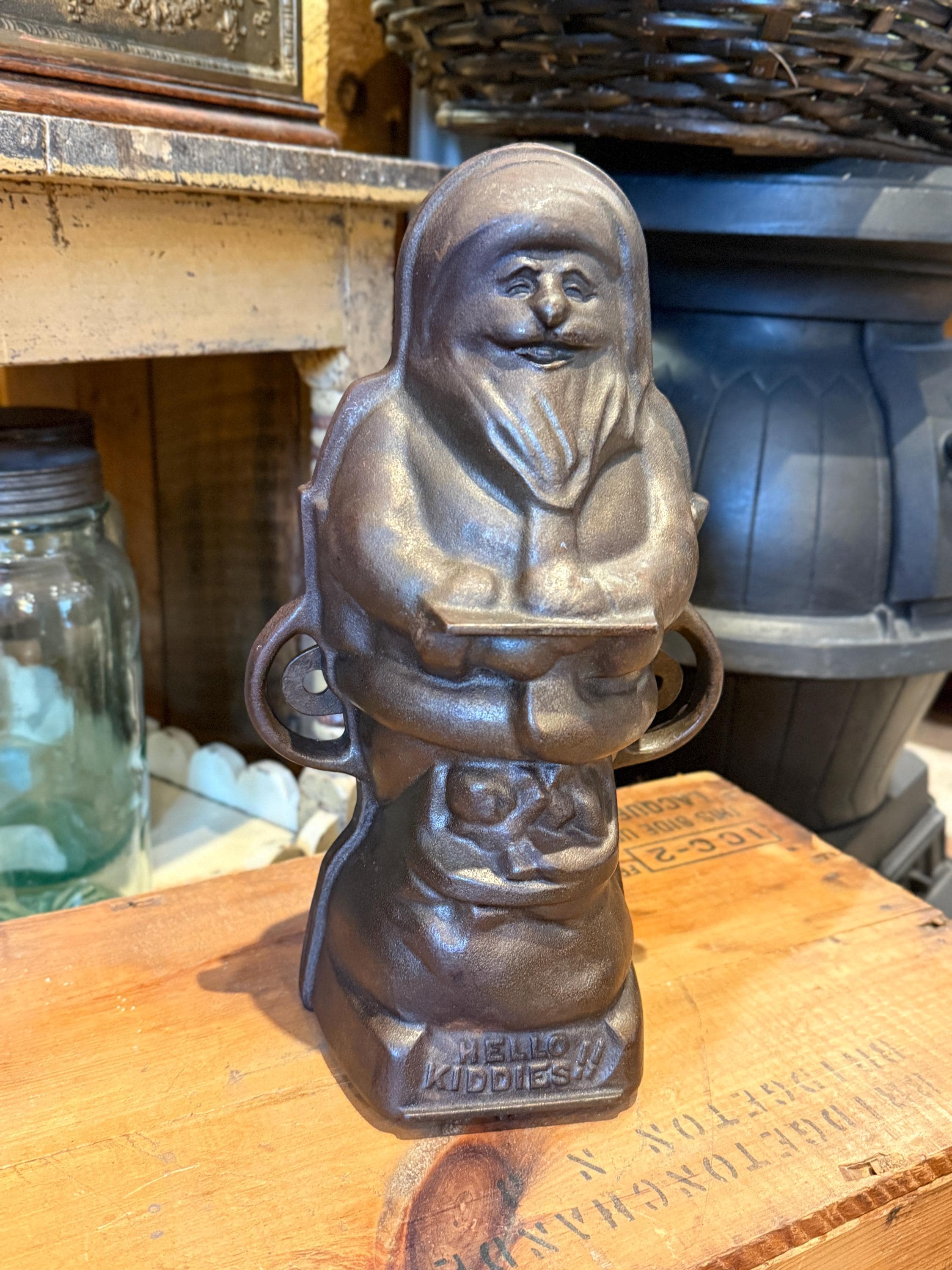 Antique Cast Iron Santa Claus - Etsy