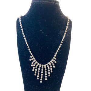 Choker Necklace - Vintage Kramer Of New York Crystal Rhinestone Choker Necklace.