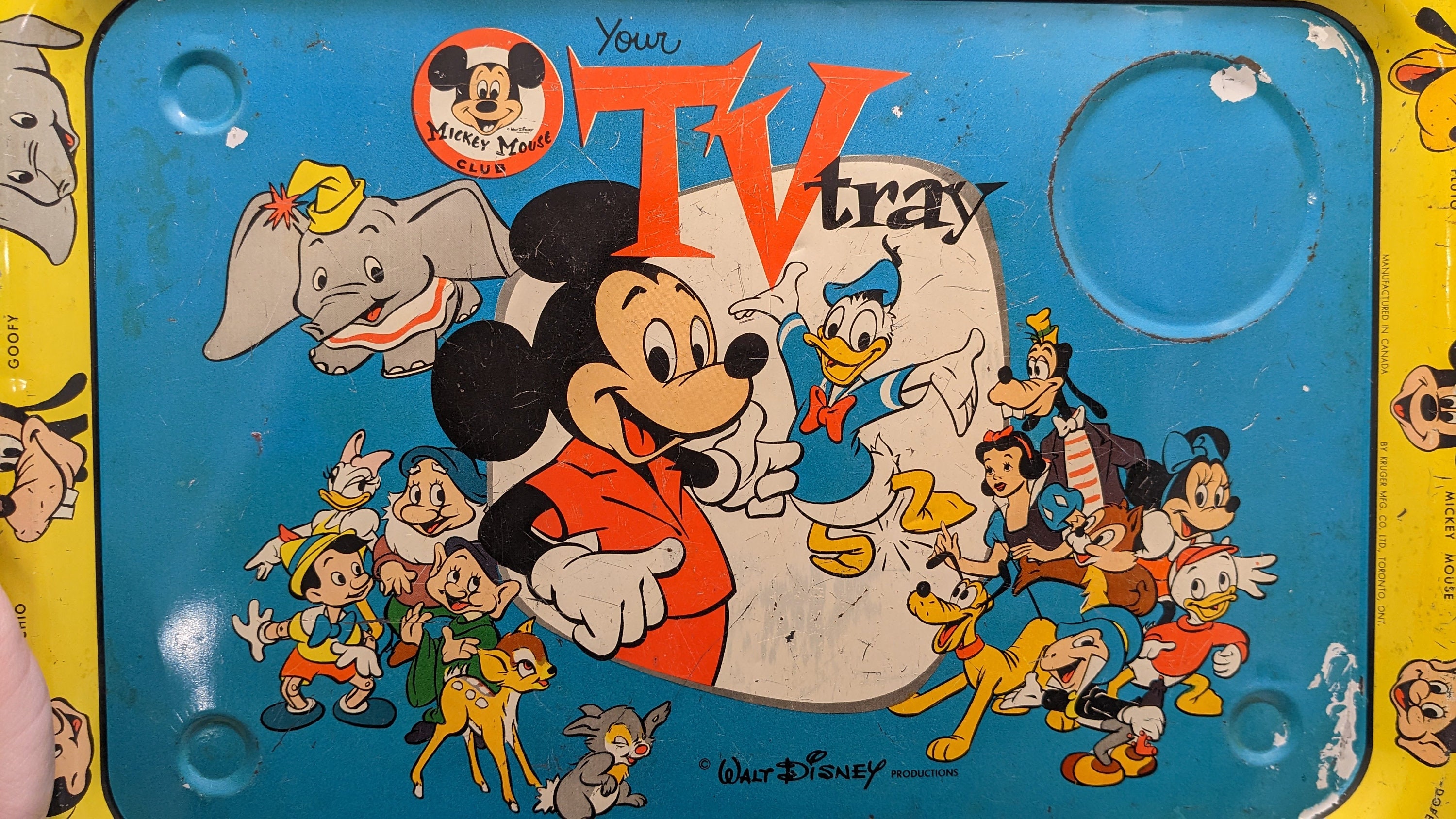 Vintage Walt Disney Mickey Mouse TV Tray - Etsy