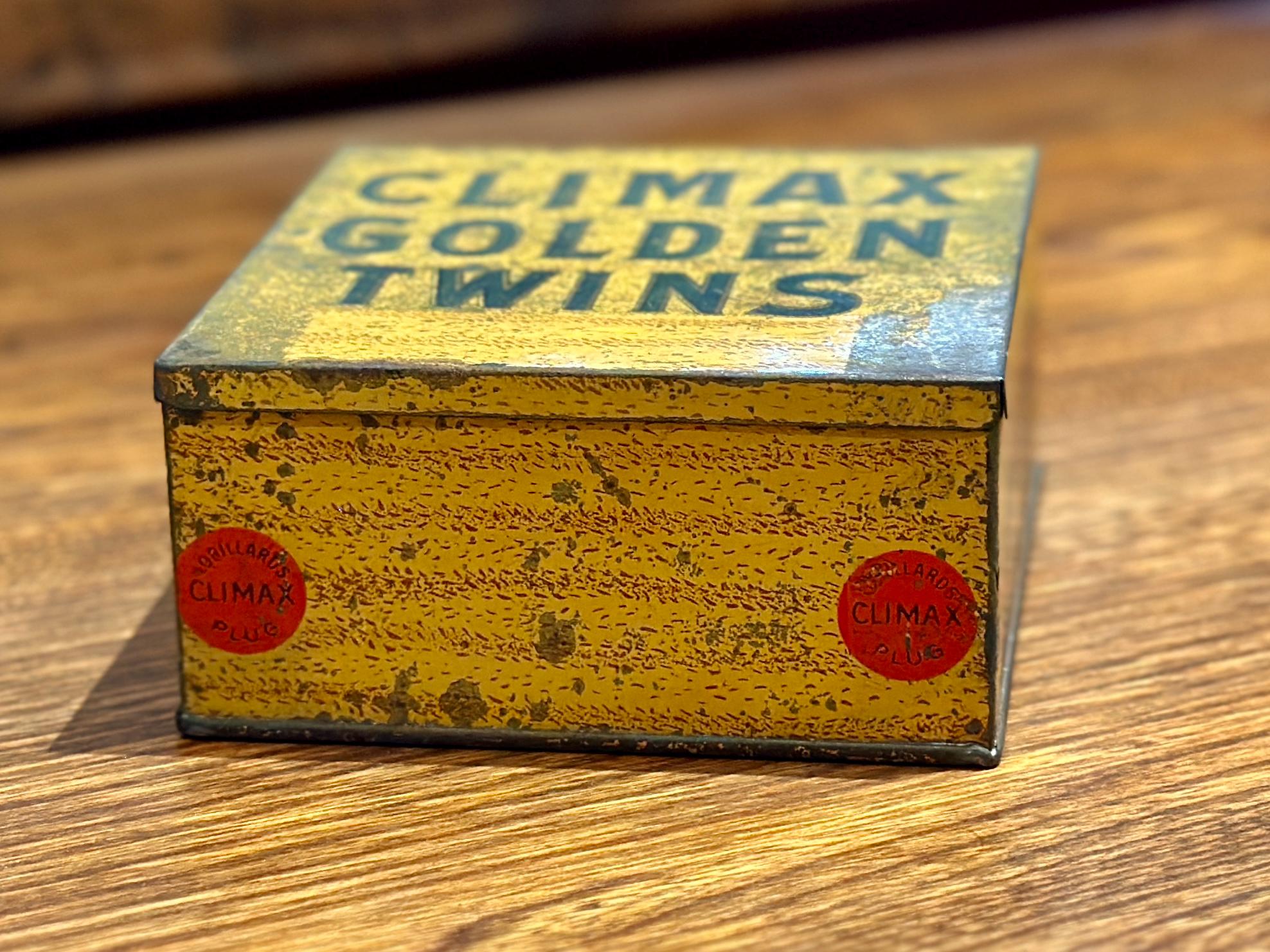 climax golden twins tobacco Vintage Climax Golden Twins P Lorillard Co Tobacco Tin