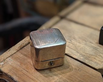 Vintage Sterling Silver Square Ring Box