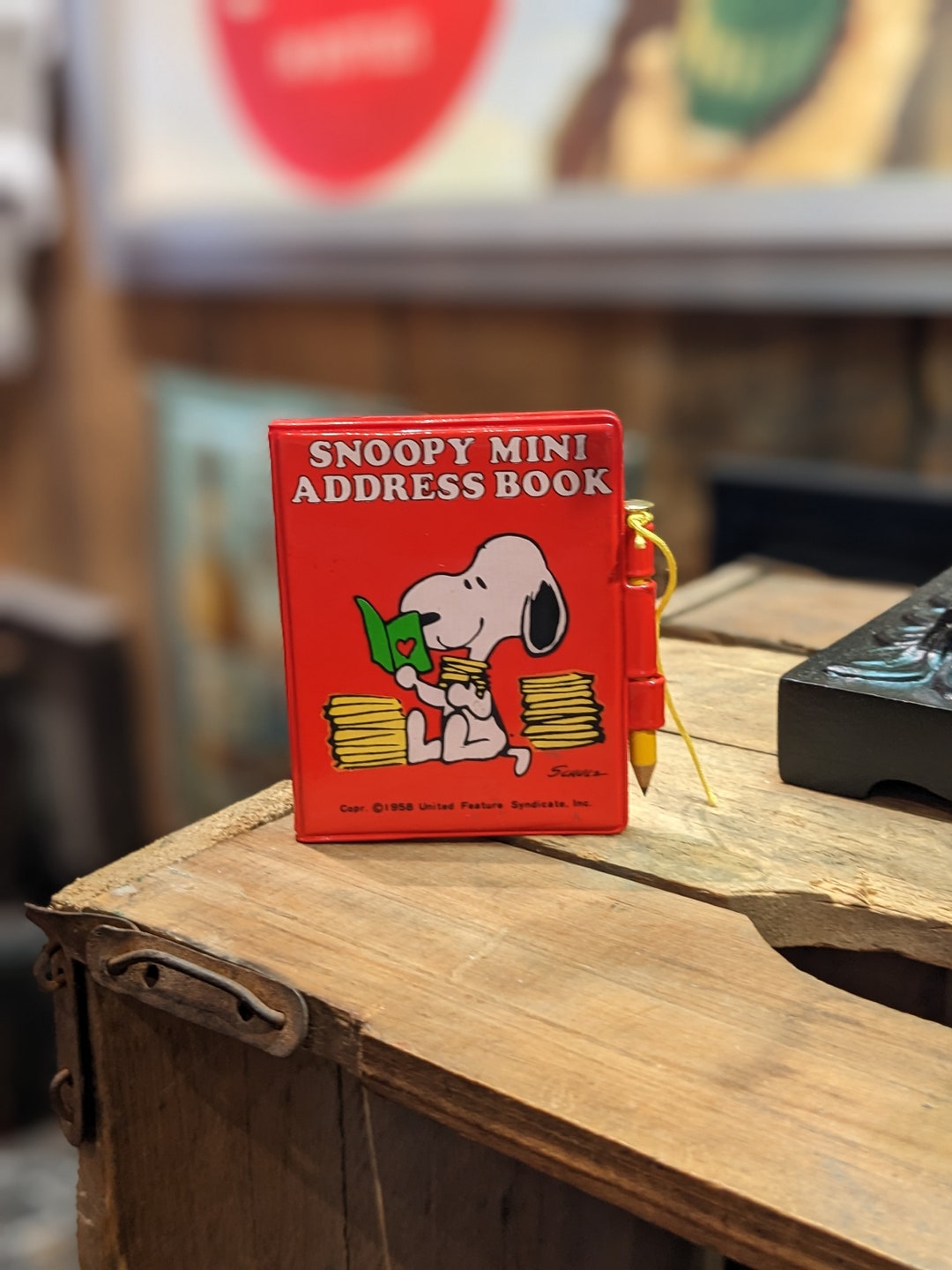 Vintage Peanuts Snoopy Mini Address Book Etsy