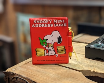 vintage Peanuts Snoopy Mini carnet d'adresses