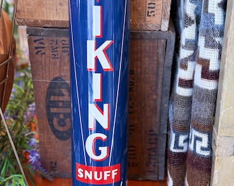 Dispenser vintage di tabacco da fiuto Viking, nuovo di zecca, con accessori di montaggio originali.