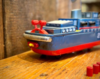 Vintage Yonesawa Tin Subchaser Toy Boat Model No. 206 - Etsy