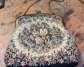 Vintage 1950s Tapestry Handbag