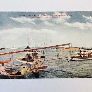 Carte postale vintage Chicago Aviation Week