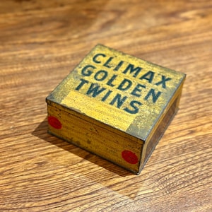 Vintage Climax Golden Twins P Lorillard Co Tobacco Tin