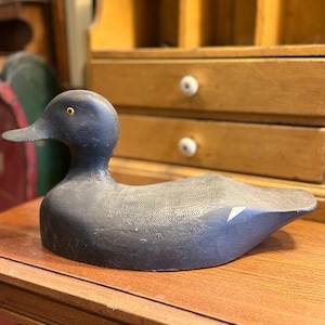 Highhead Bluebill Decoy Duck – Solid Body with Glass Eyes