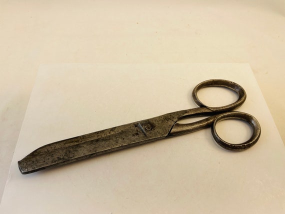 Antique Bookbinding or Leather Maker Scissors, Shears, Riveted, Hand  Forged, Maker Marked 