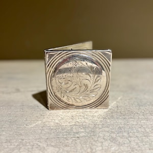 Antique Square Sterling Silver Compact