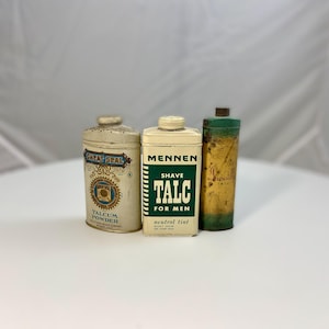Vintage Talcum Powder Tins Advertisement (Set of 3)