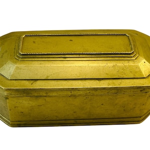 Early Brass Tobacco Hinged Box