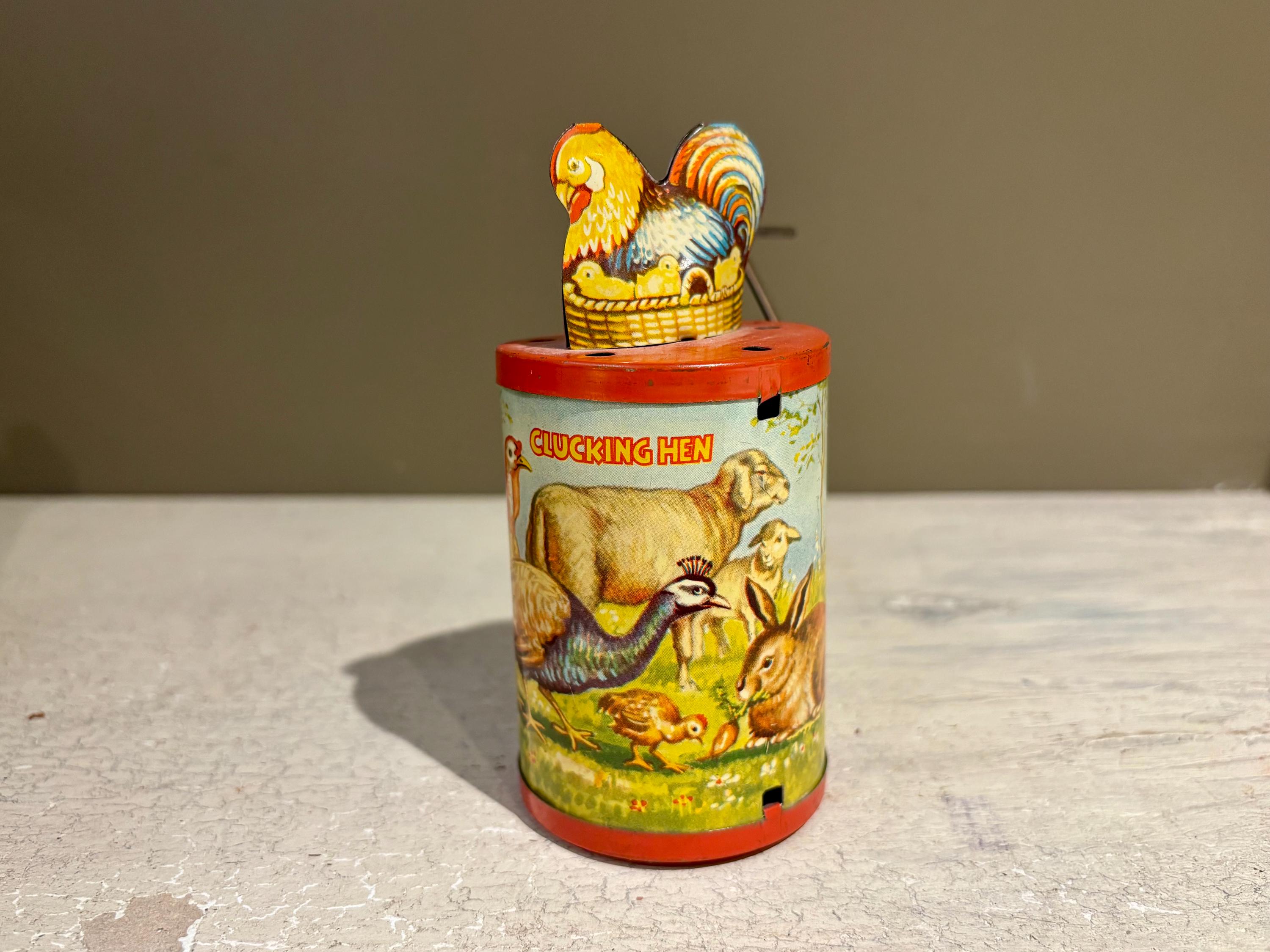 German Tin Litho Easter Winding Toy Clucking Hen - Etsy