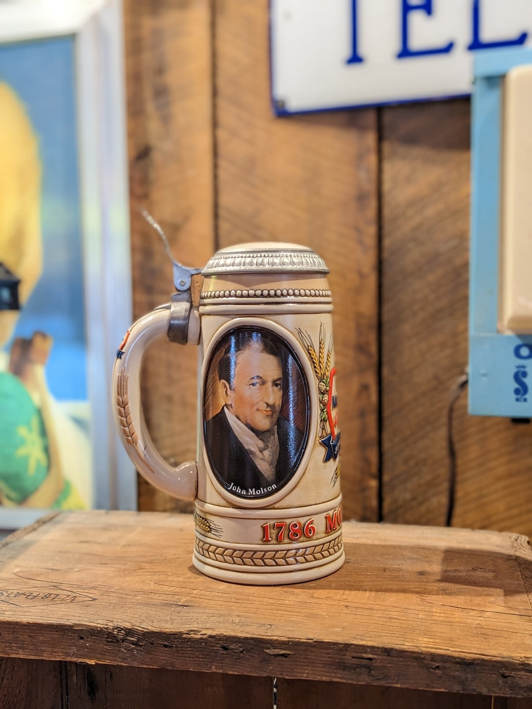 Vintage John Molson Beer Stein With Lid 1786-1886 - Etsy Canada