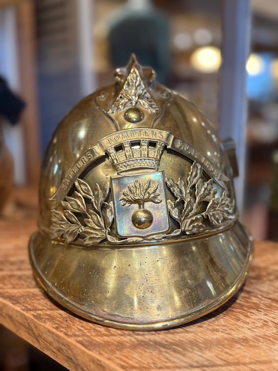Antique Brass French Sapeurs Pompiers Fireman's Helmet C.1920 - Etsy