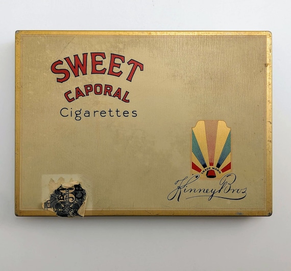 caporal cigarettes Vintage Sweet Caporal Cigarette Flat Fifty Tin