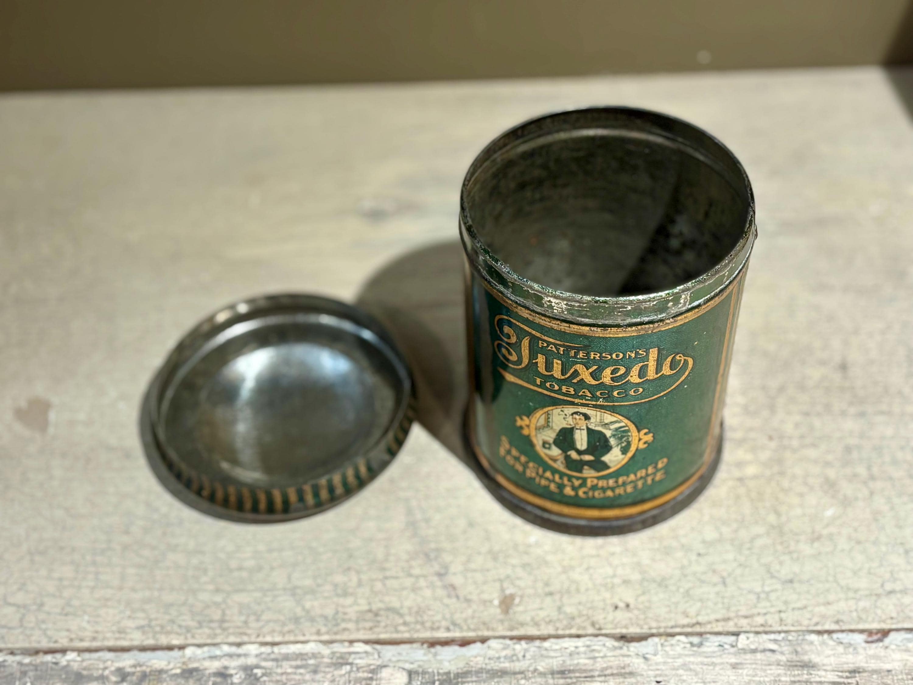 patterson's tuxedo tobacco PIPE VINTAGE OLD 1919 AD 1917 Pattersons Tuxedo Pipe Tobacco