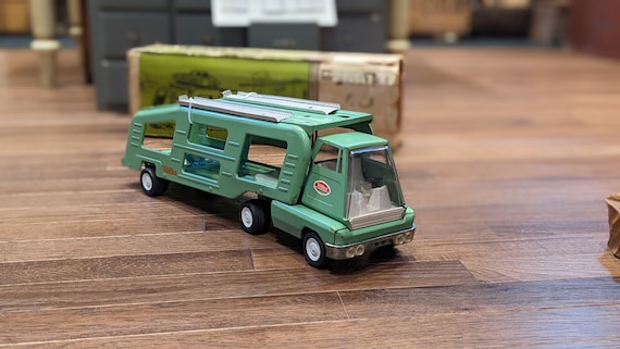 Vintage 1968 Tonka Car Carrier Toy Truck With the Original Box