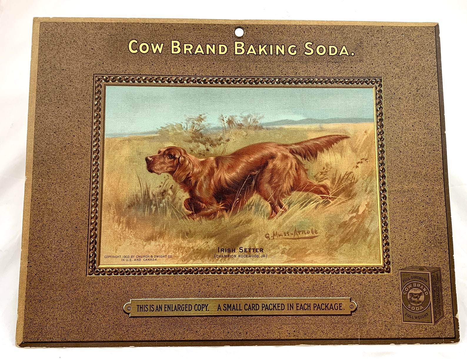 Cow Brand Baking Soda Store Counter Advertising Display irish Etsy