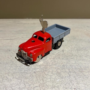 Vintage Schuco Varianto-Lasto 3042 Red Toy Truck with Key