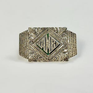 Art Deco Sterling Silver and Marcasite Brooch AMB