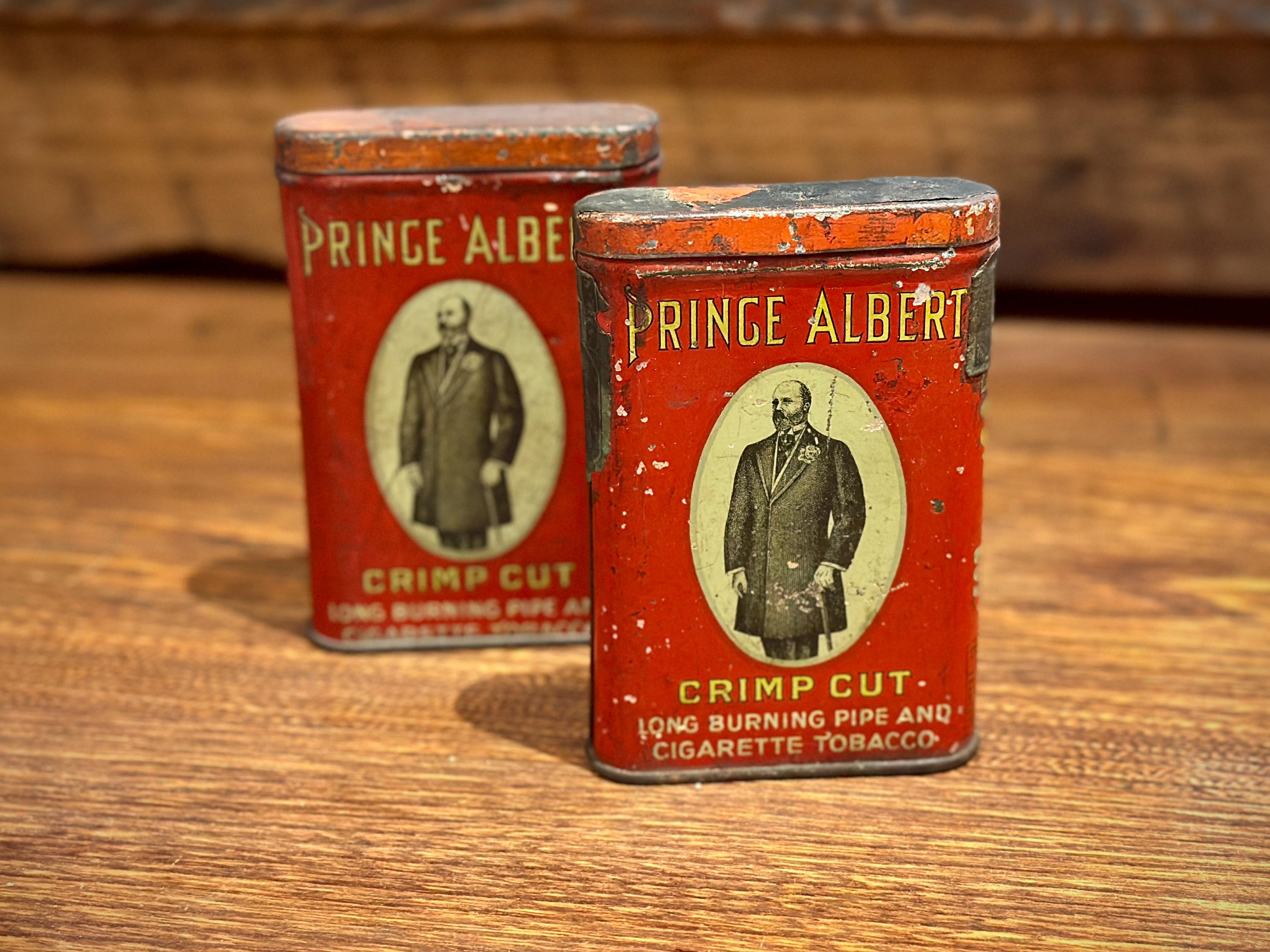 prince albert tobacco for sale near me Vintage Prince Albert Pocket Sized Tobacco Tin (set of 2)