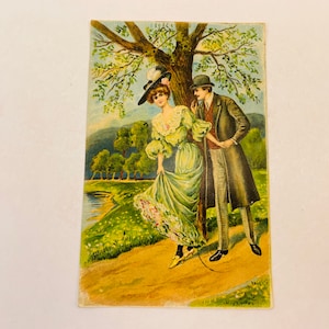Cartão postal vintage do Dia dos Namorados