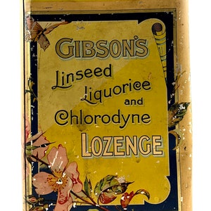 Gibson’s Store Display Lozenge Tin vers les années 1900