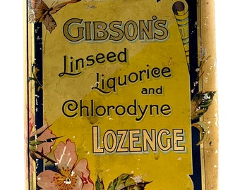 Gibson's Store Display Lozenge Tin c. 1900's