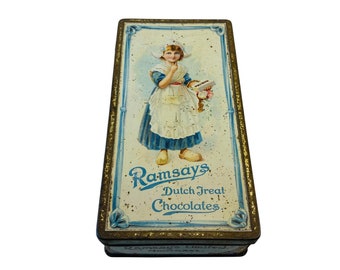 Vintage Montreal Ramsays Dutch Treat Chocolates Tin