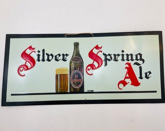 Vintage Silver Spring Ale Embossed Tin Sign