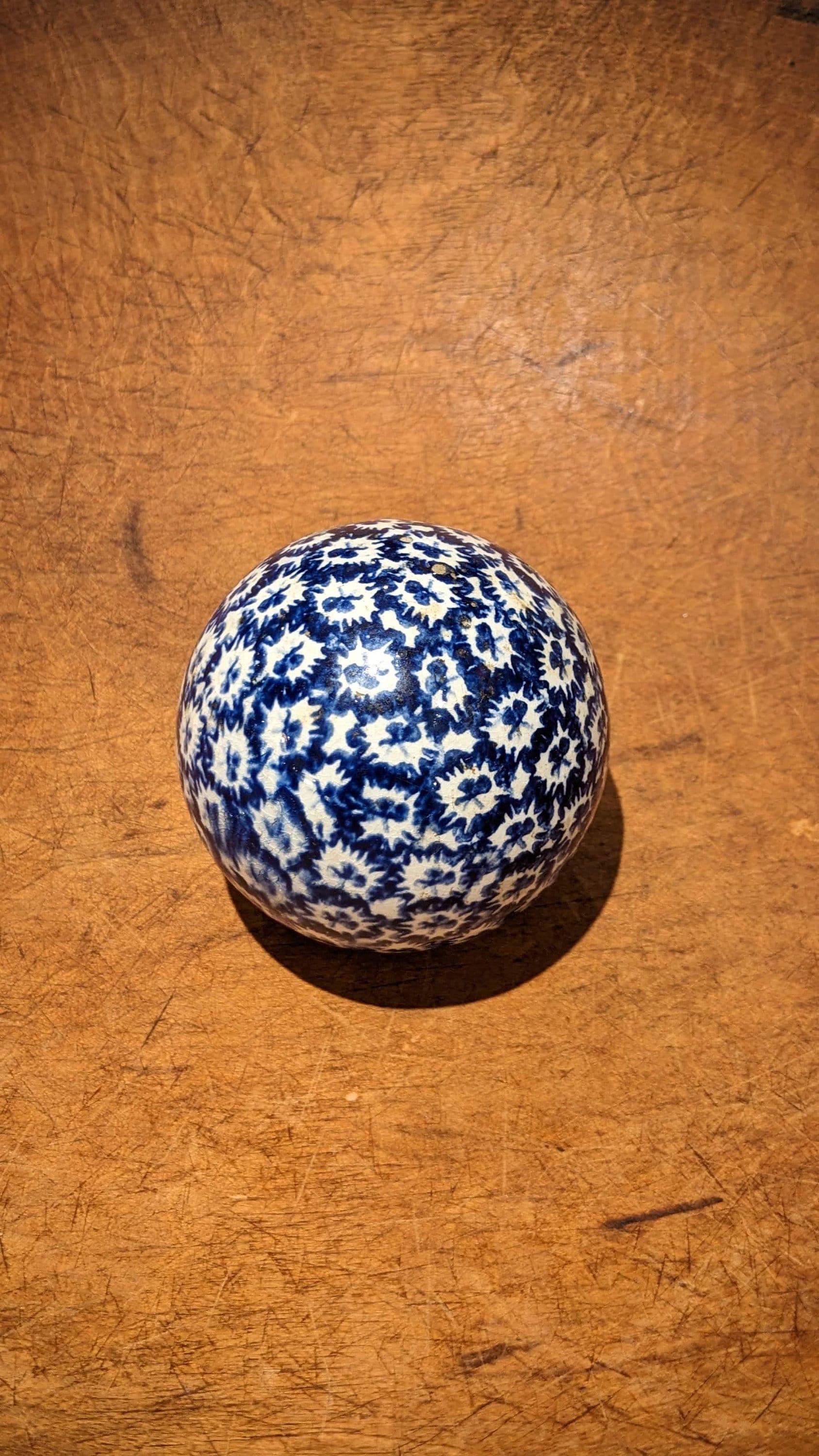 Victorian Carpet Ball Blue and White - Etsy