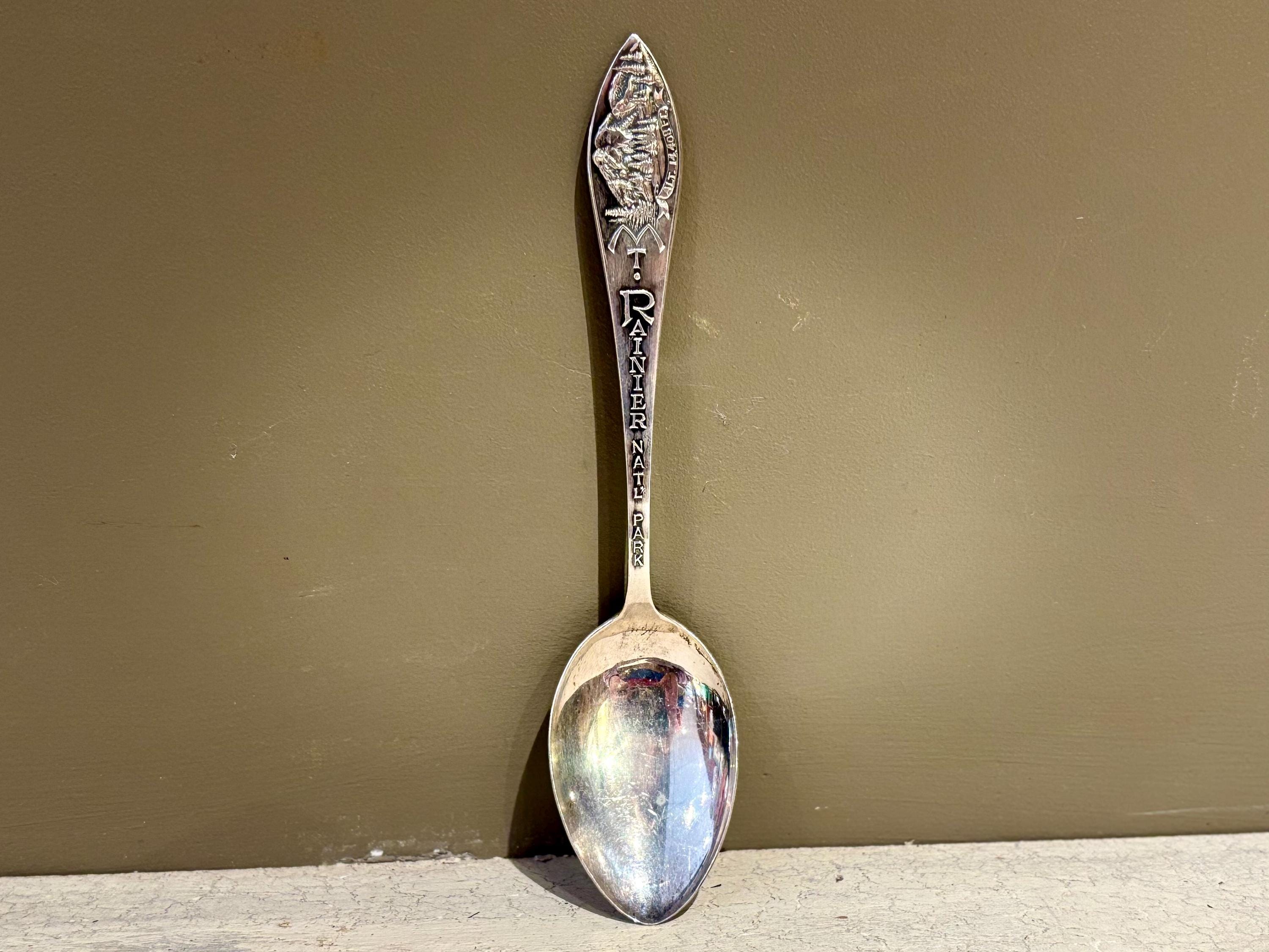 ビンテージ　シルバースプーン ヴィンテージ マウントレーニア国立公園 スターリングシルバー お土産