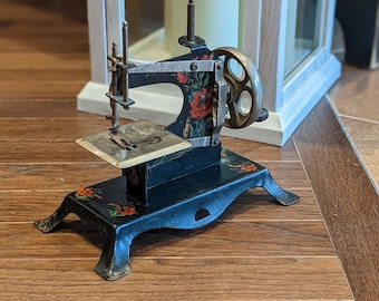 Vintage German Made Hand Crank Child&#39;s Sewing Machine, Collectable, Sewing Room, Decor, Gift