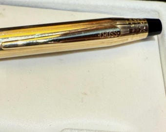 ヴィンテージ CROSS クロス 万年筆 ペン先14金 14K ペン k14 ヴィンテージ クロス 万年筆：1/20 10金張り、14金ペン先 - 箱入り