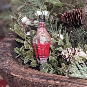 Vintage Glass Santa Ornament Light