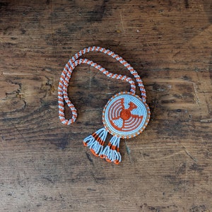 Vintage native made kralen hanger ketting