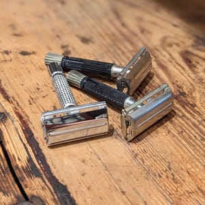 Three Vintage Gillette Safety Razors
