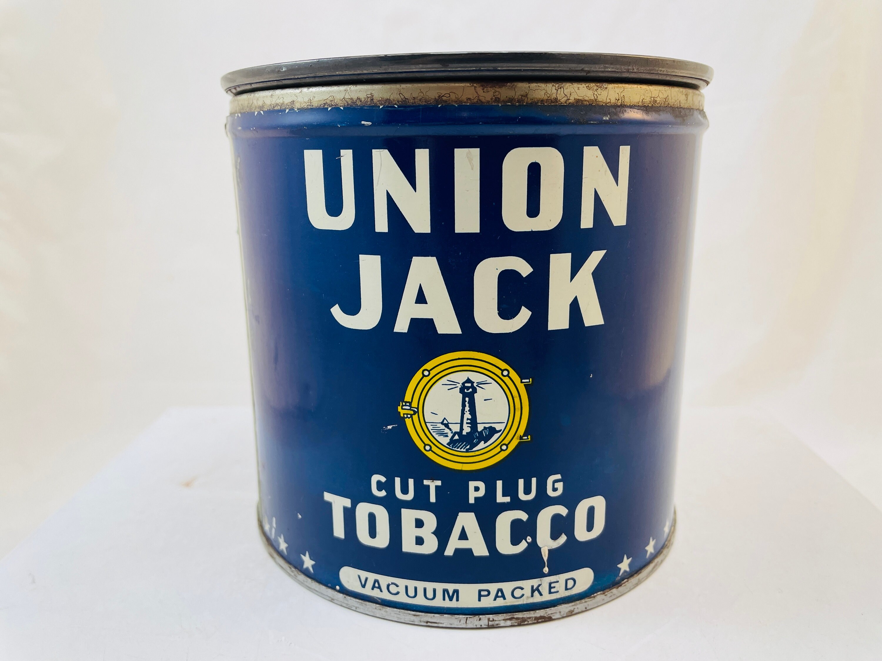 Antique UNION LEADER Cut Plug Tin || EMPTY – TheBoxSF